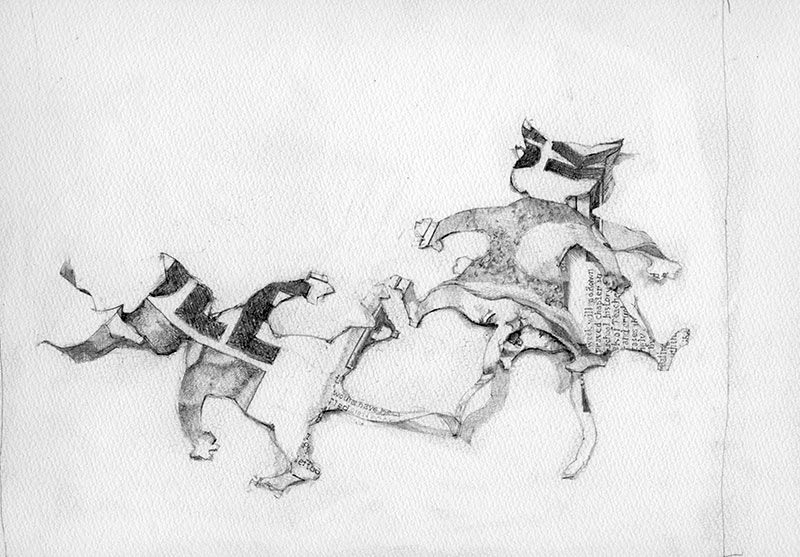 paper cats drawing